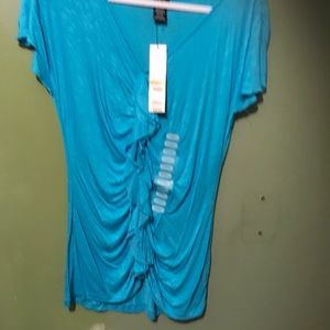 💧2/$20 Rafaela sky blue ruffle top S